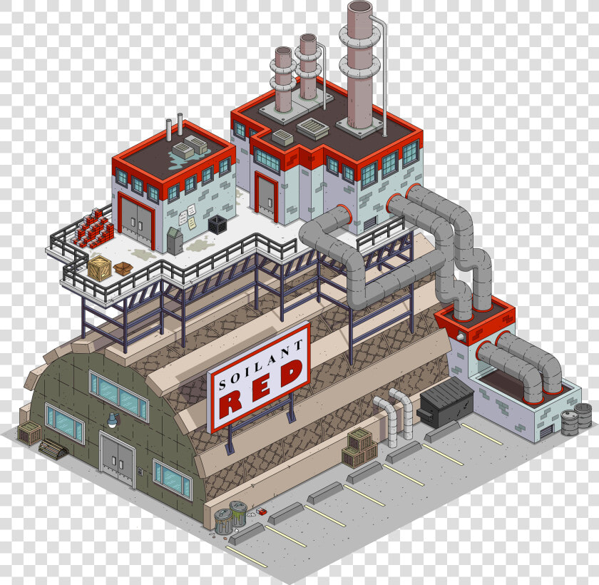 Soilant Red Factory Menu   Edificios En Los Simpson  HD Png DownloadTransparent PNG