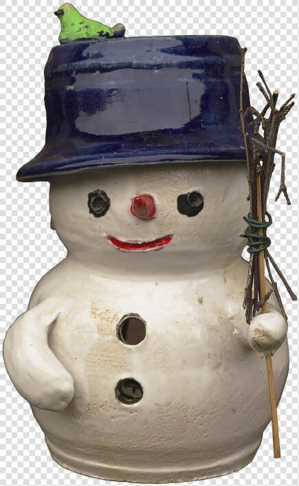 Snowman  Figure  Ceramic  Face  Sculpture   Muneco De Nieve En Ceramica Al Frio  HD Png DownloadTransparent PNG