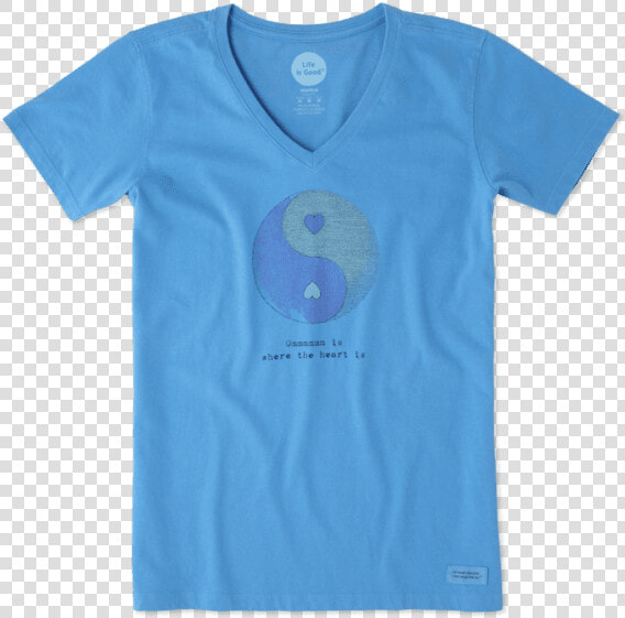 Women S Om Ying Yang Crusher Vee   T shirt  HD Png DownloadTransparent PNG