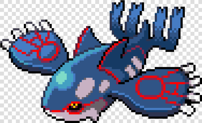 Pixel Art Pokemon   Png Download   Shiny Kyogre Pixel Art  Transparent PngTransparent PNG