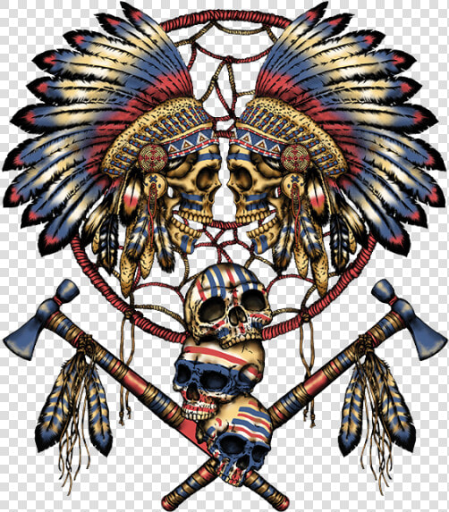 Two Skulls Dreamcatcher The   Native American War Dreamcatcher  HD Png DownloadTransparent PNG