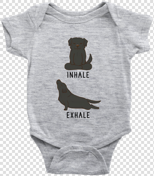 Inhale Exhale Labrador Retriever Baby Onesie  Black   Weiner Dog Baby Onesie  HD Png DownloadTransparent PNG