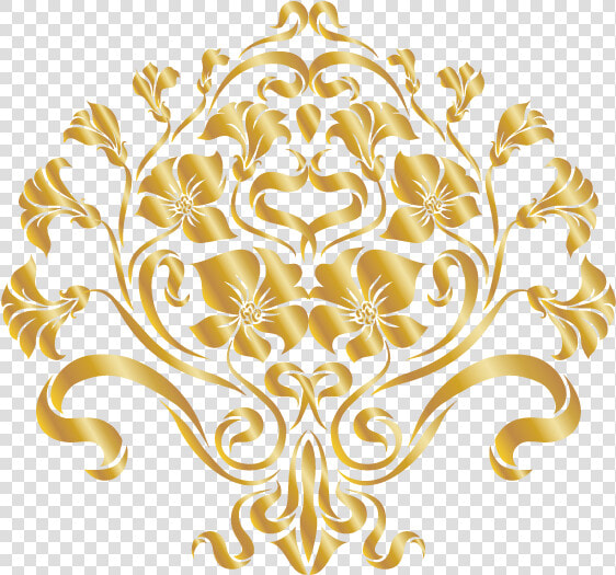 Arabesque Vector Ornament   Ornament Pattern Gold Floral Design Clipart  HD Png DownloadTransparent PNG