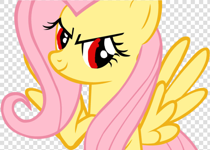 Transparent Evil Red Eyes Png   Fluttershy Red Eyes Evil  Png DownloadTransparent PNG