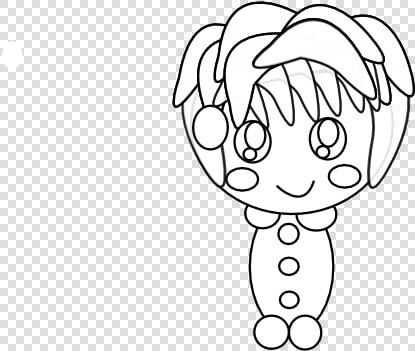 Anime Character Art 35 Black White Line Art 555px   Illustration  HD Png DownloadTransparent PNG