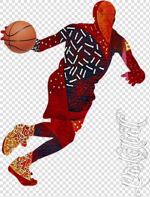 Basketball Sport Wall Decal Silhouette   Grey Basketball Silhouette  HD Png DownloadTransparent PNG