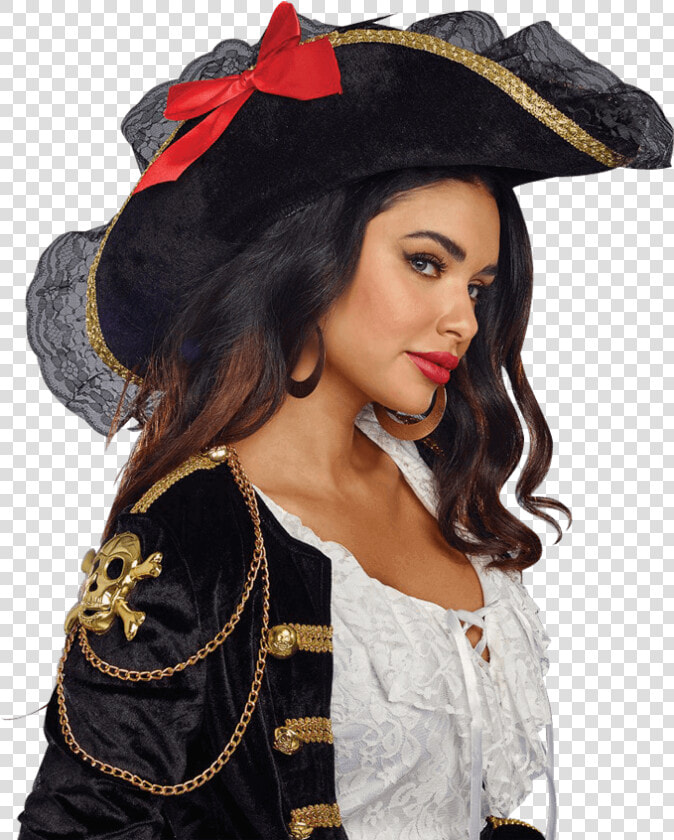 Lace Ruffle Pirate Hat   Woman Pirate Hat  HD Png DownloadTransparent PNG