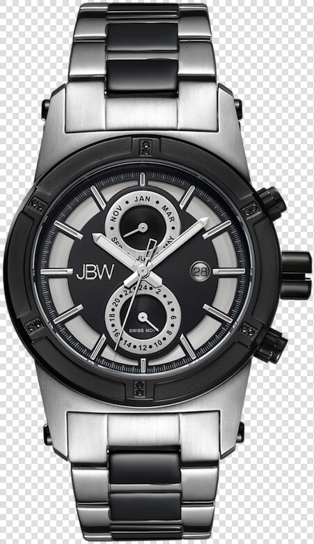 Jbw Strider J6263g Two Tone Stainless Steel Black Ion   Watch  HD Png DownloadTransparent PNG