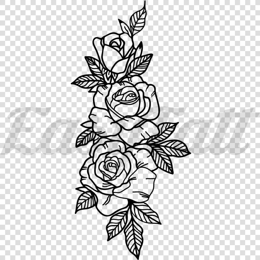 3 Roses Fake Tattoo  3 Roses Temporary Tattoo   3 Rose Tattoo Drawing  HD Png DownloadTransparent PNG