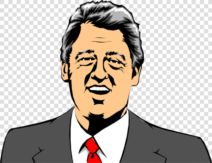 Vector Illustration Of William Jefferson Bill   Bill Clinton Clipart Png  Transparent PngTransparent PNG