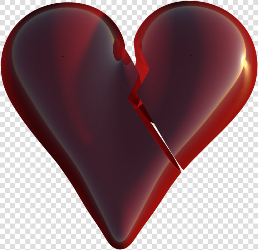 Broken Heart  Heart  Broken  Love  Valentine  Red   Break Heart  HD Png DownloadTransparent PNG