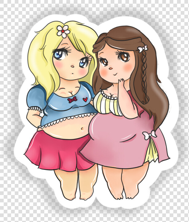 Cartoon Cute Fat Girls  HD Png DownloadTransparent PNG