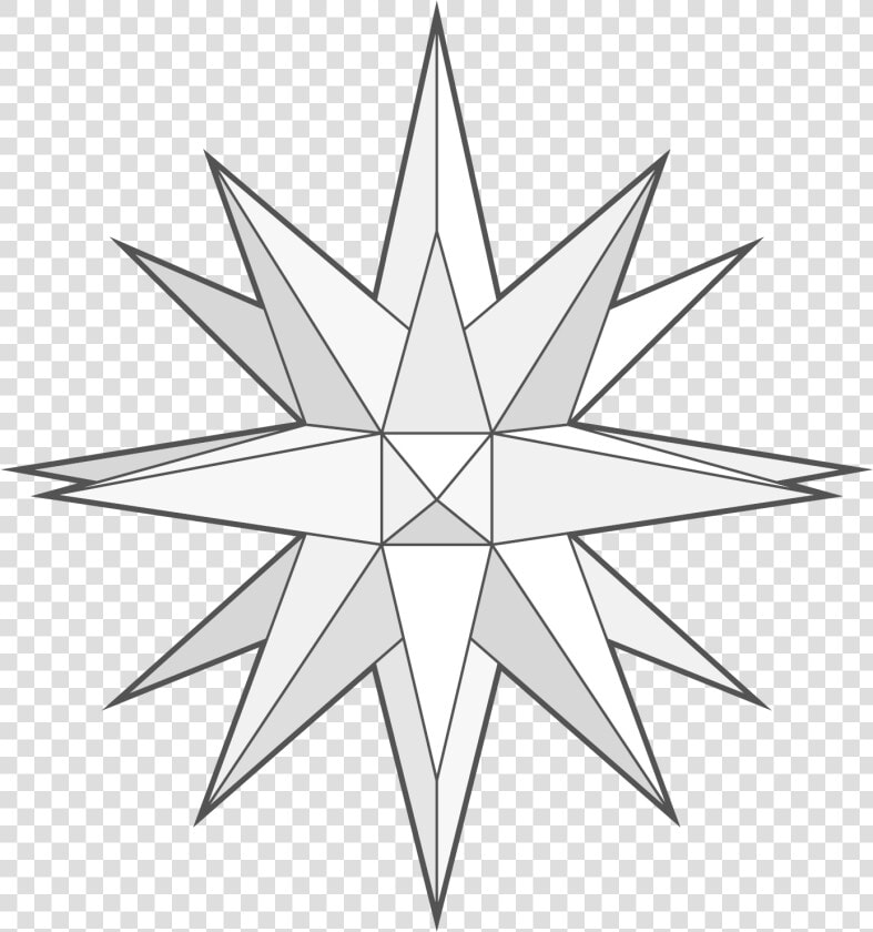 Moravian Star Black And White  HD Png DownloadTransparent PNG