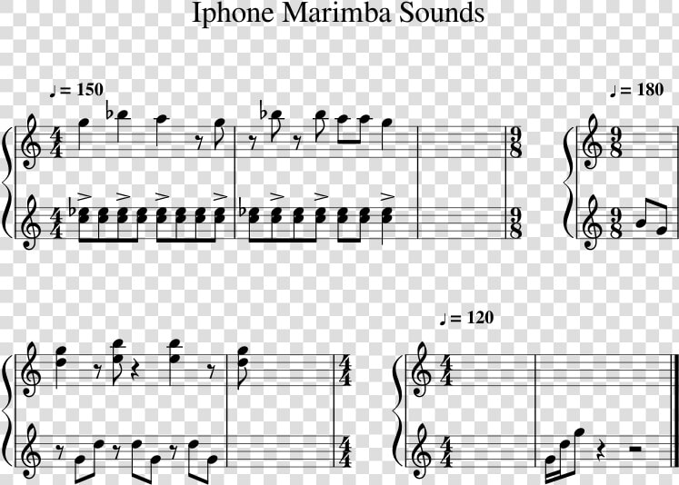 Iphone Marimba Sounds Sheet Music For Percussion Musescore   Marimba Meme Music  HD Png DownloadTransparent PNG