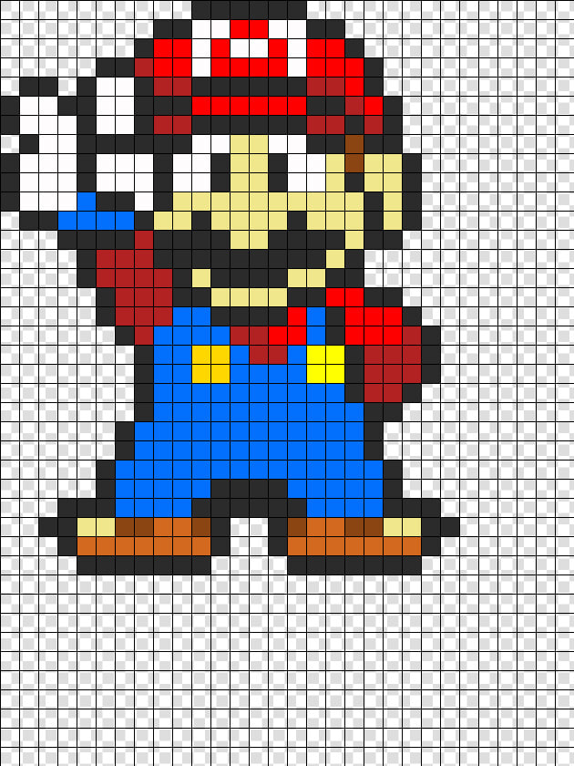 Mario Perler Bead Pattern   Bead Sprite   Hama Beads Pattern Super Mario  HD Png DownloadTransparent PNG