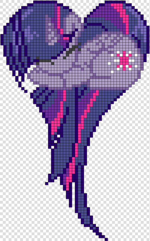 Twilight Sparkle Heart Pixel Art   Mlp Pixel Art Twilight  HD Png DownloadTransparent PNG