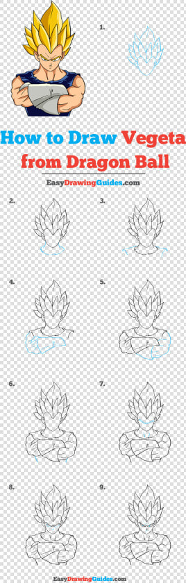 How To Draw Vegeta From Dragon Ball   Dragon Ball Drawing Easy  HD Png DownloadTransparent PNG