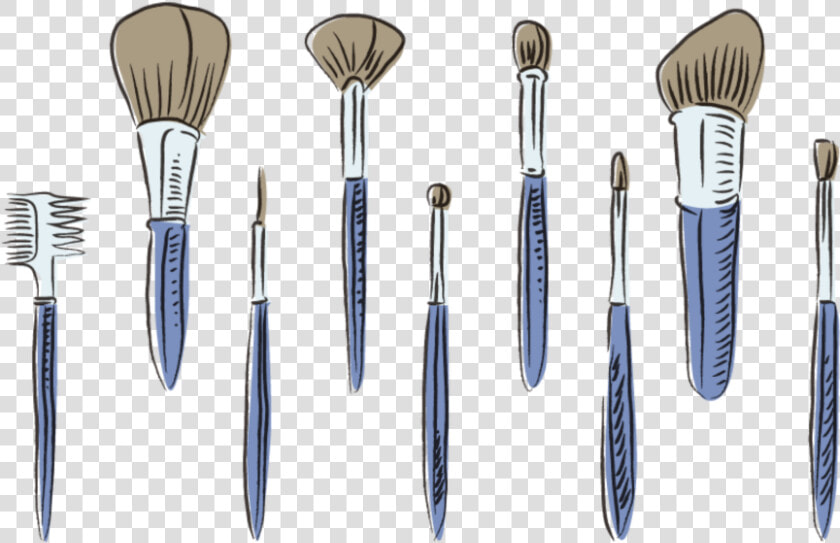  blue  brush  draw  drawing  brown  brushes  makeup   Draw Makeup Brushes  HD Png DownloadTransparent PNG