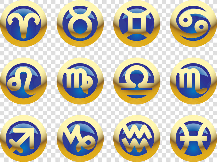 Golden Blue Zodiac Signs Png Clipart Image   Signs Zodiac Symbols Png  Transparent PngTransparent PNG