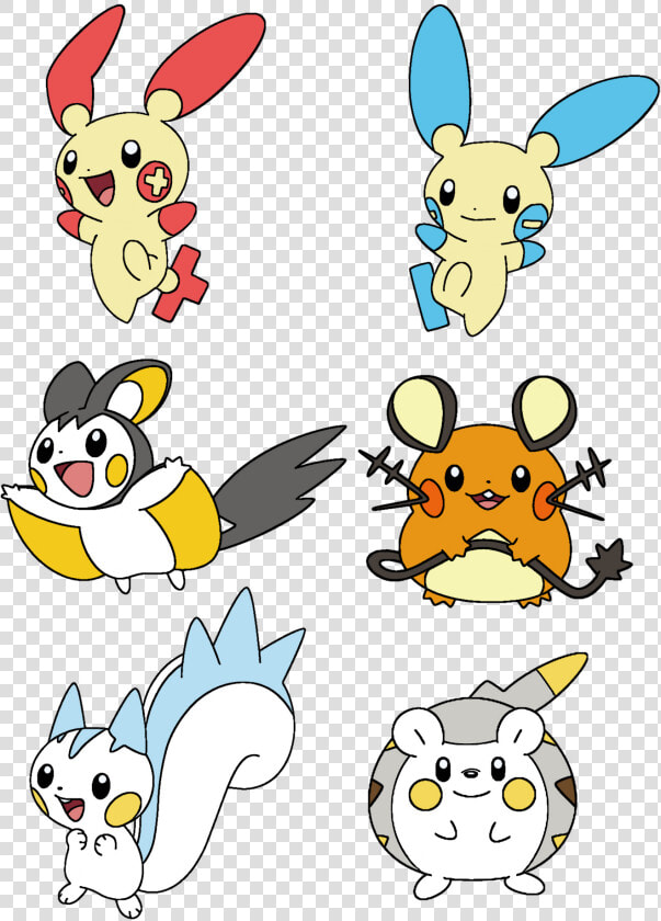  plusle  minun  pachirisu  emolga  dedenne  togedemaru   Pokemon Plusle  HD Png DownloadTransparent PNG