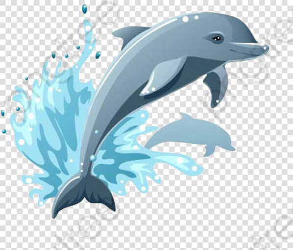 Jumping Clipart Dolphin   Dolphin Cartoon Png  Transparent PngTransparent PNG