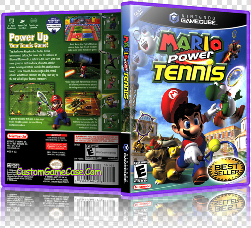 Mario Power Tennis Front Cover Artwork   Mario Power Tennis Wii  HD Png DownloadTransparent PNG