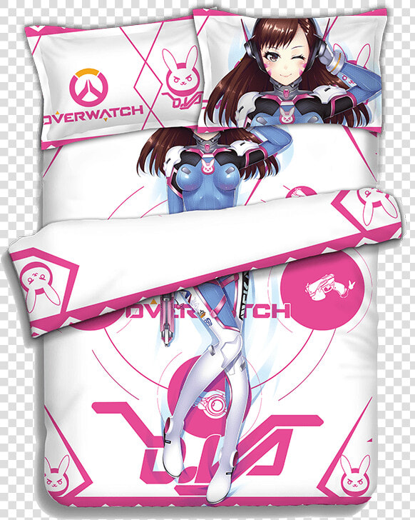 Japanese Anime Overwatch Bedding Sheet Bedding Sets   Overwatch Dva Bed Sheets Twin  HD Png DownloadTransparent PNG