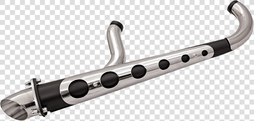 Covingtons Chrome  amp  Black Hot Rod Motorcycle Exhaust   Exhaust System  HD Png DownloadTransparent PNG