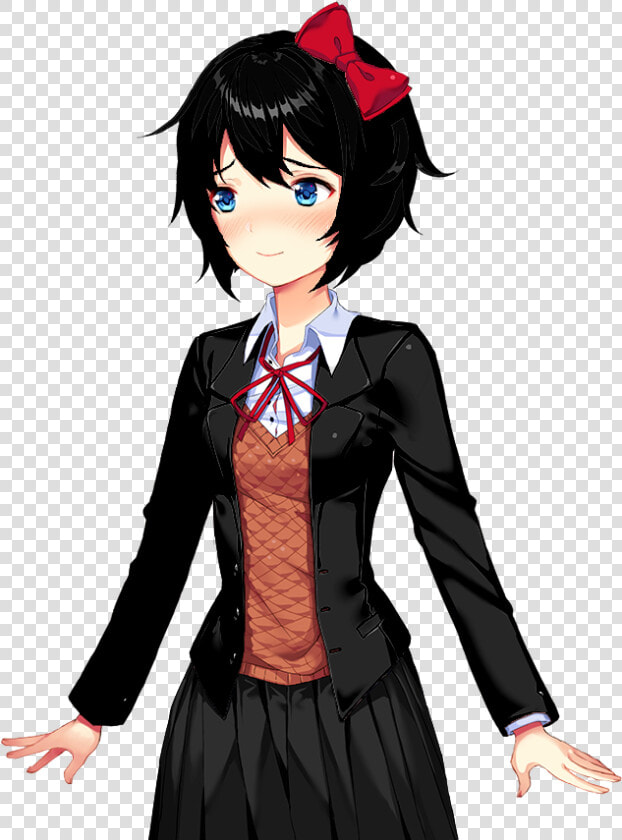 Edited Mediadark Sayori Still Cute Sayori   Doki Doki Literature Club Sayori Normal  HD Png DownloadTransparent PNG