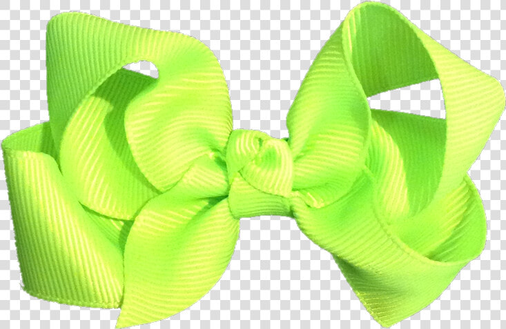 Teeth Clip Hair Bow   Neon Green Ribbon Bow  HD Png DownloadTransparent PNG