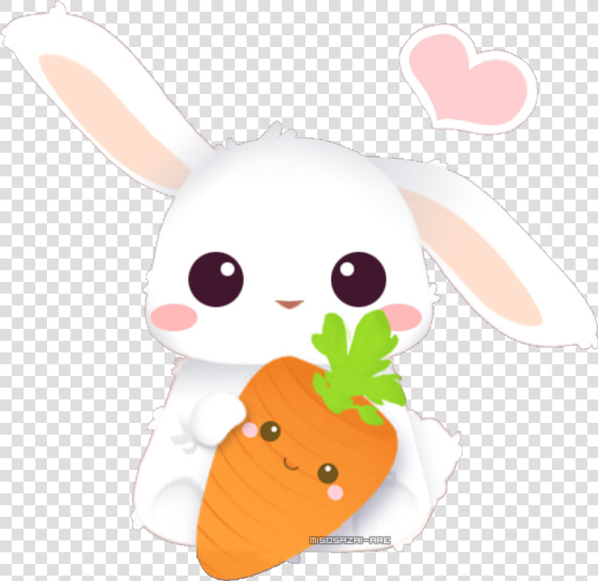 Transparent Carrots Clipart   Cartoon Kawaii Cute Bunny  HD Png DownloadTransparent PNG