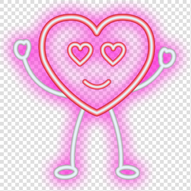  heart  hearts  red  love  neon  glowing  neonlight   Heart  HD Png DownloadTransparent PNG