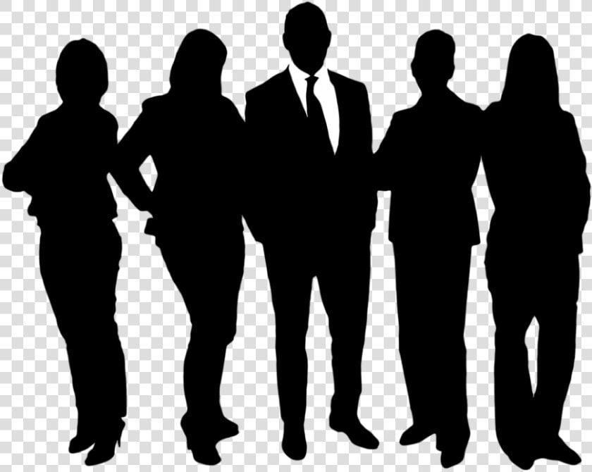 Team  Silhouettes  Corporate  Human  Group  Office   Employee Silhouette  HD Png DownloadTransparent PNG