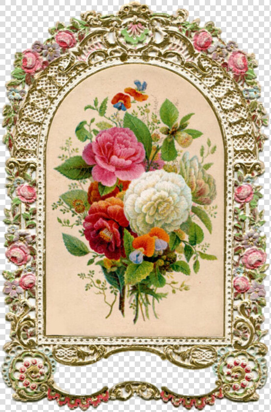 Recargado  Vintage  Marco  Oro  Rosas  Bouquet   Gold Vintage Ovel Frame  HD Png DownloadTransparent PNG