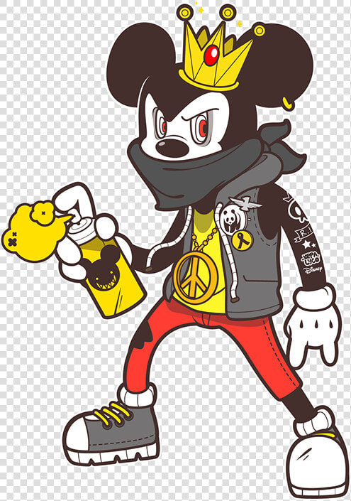 Mice King On Behance   Gangsta Mickey Mouse Drawing  HD Png DownloadTransparent PNG