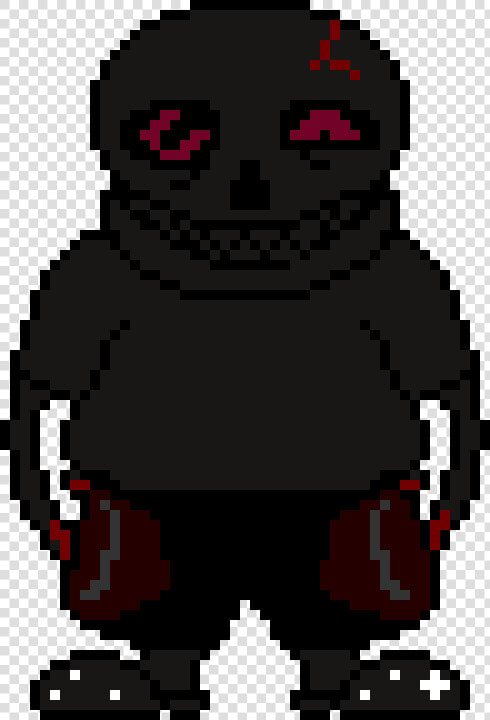 Insane Shadow Sans   Nightmare Sans Pixel Art  HD Png DownloadTransparent PNG