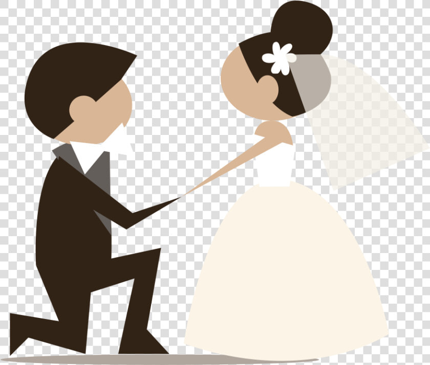 Wife Marriage Husband Love Echtpaar   Bride And Groom Vector Cartoon  HD Png DownloadTransparent PNG