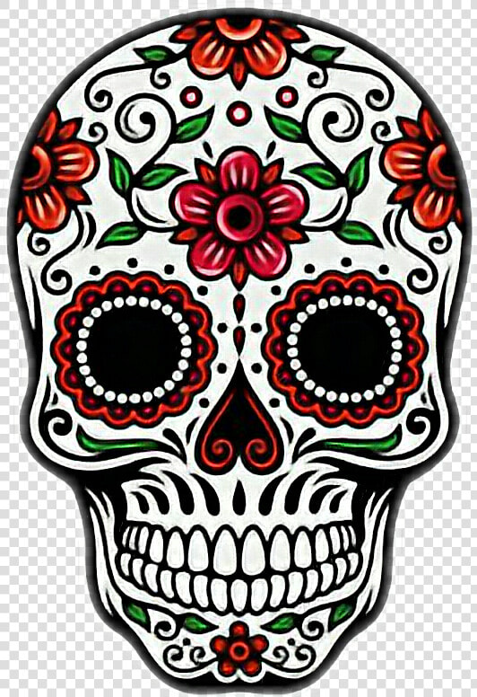  calavera  catrina  rojo  mexico   Day Of The Dead Skull Clipart  HD Png DownloadTransparent PNG