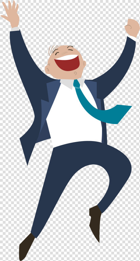 Transparent Man Jumping Png   Vector Happy Man Png  Png DownloadTransparent PNG