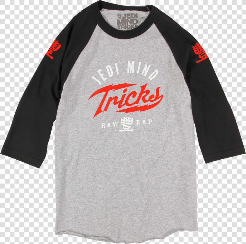 Jmt Bolt Black heather Grey Raglan   Long sleeved T shirt  HD Png DownloadTransparent PNG