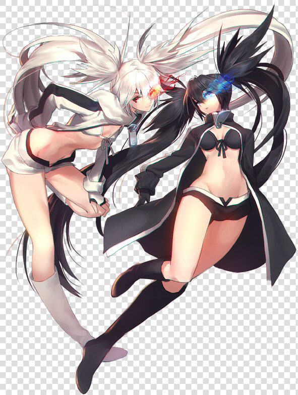 Black Rock Shooter And White Rock Shooter Drawn By   Black Rock Shooter Nafe Hentai  HD Png DownloadTransparent PNG