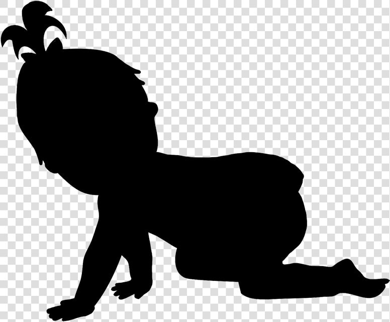 Baby Silhouette Girl   Baby Girl Crawling Silhouette  HD Png DownloadTransparent PNG