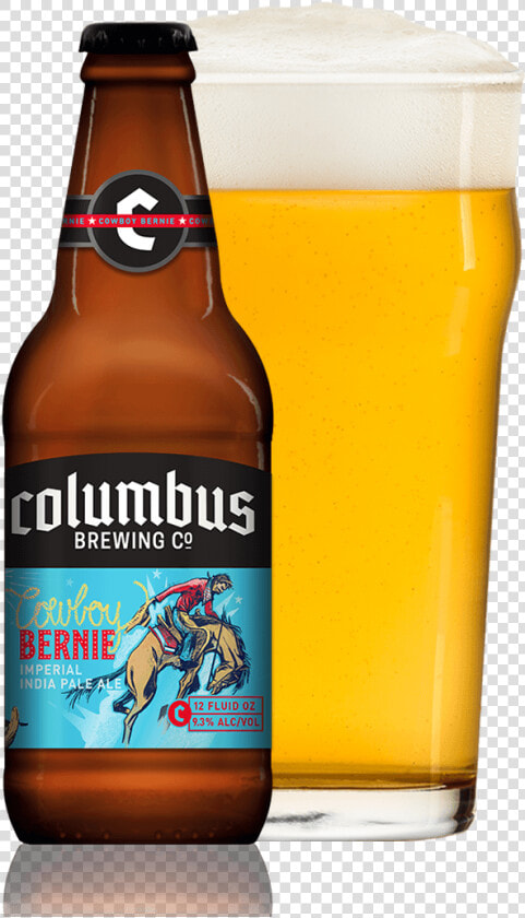 Cbc Cowboy Bernie Bottle And Glass   Ipa Glass And Bottle  HD Png DownloadTransparent PNG