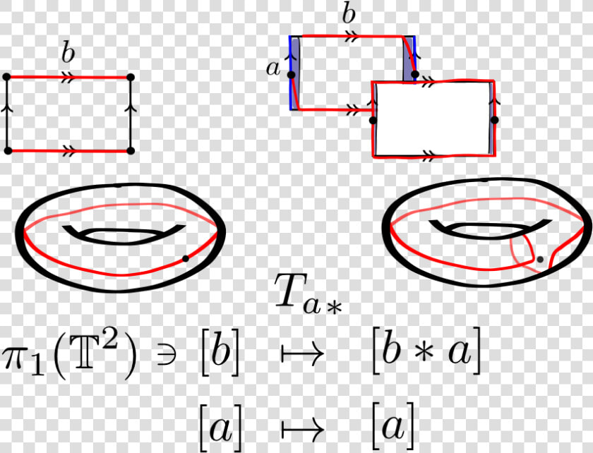 Dehn Twist Induced Isomorphism   T 2 R 2 Torus Closed Curves  HD Png DownloadTransparent PNG