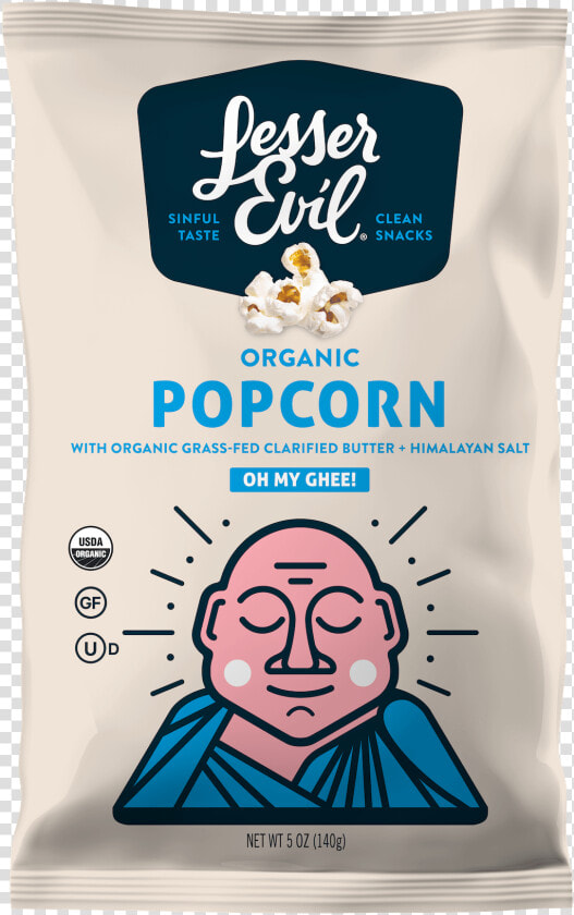 Oh My Ghee   Lesser Evil Himalayan Pink Popcorn  HD Png DownloadTransparent PNG