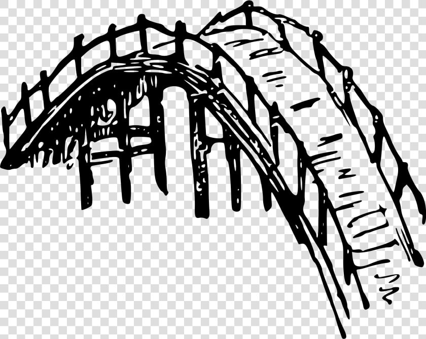 Wooden Bridge   Bridge Png Black And White  Transparent PngTransparent PNG