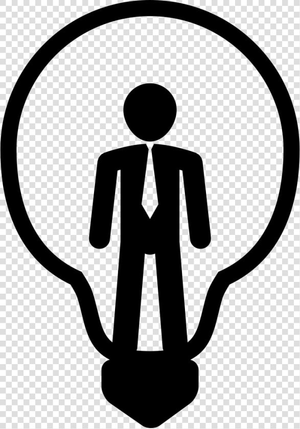 Businessman Standing Inside A Light Bulb   Lightbulb Dollar Icon  HD Png DownloadTransparent PNG