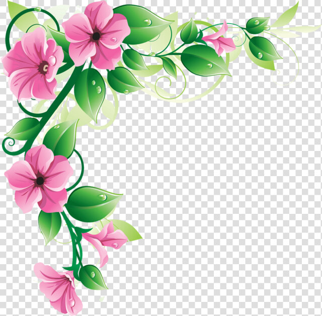 Flowers Borders Png Transparent Flowers Borders Images   Transparent Border Flower Clipart  Png DownloadTransparent PNG