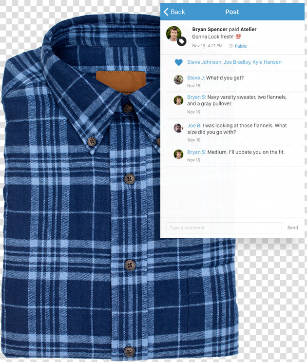 Venmo Lp 3027 Asset 1 Bs   Flannel  HD Png DownloadTransparent PNG