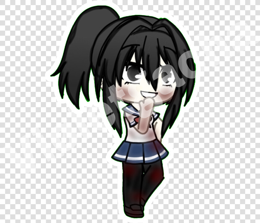 Ayano Aishi gacha Life Sticker yandere Simulator    Gacha Life Yandere Simulator  HD Png DownloadTransparent PNG